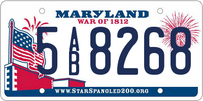 MD license plate 5AB8268