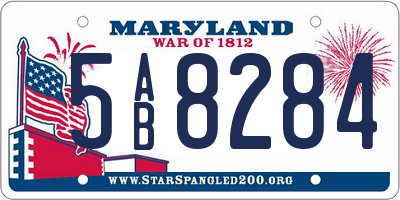 MD license plate 5AB8284