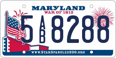 MD license plate 5AB8288