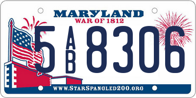 MD license plate 5AB8306