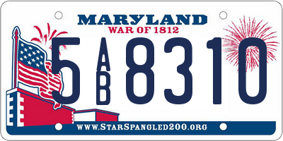 MD license plate 5AB8310