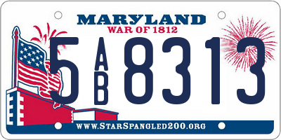 MD license plate 5AB8313