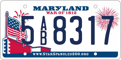 MD license plate 5AB8317