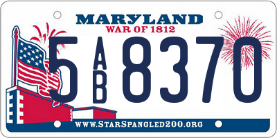 MD license plate 5AB8370