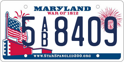 MD license plate 5AB8409