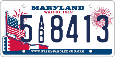 MD license plate 5AB8413