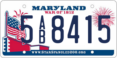 MD license plate 5AB8415