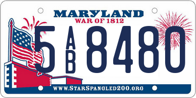 MD license plate 5AB8480