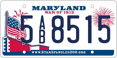 MD license plate 5AB8515