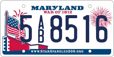 MD license plate 5AB8516