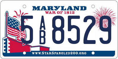 MD license plate 5AB8529