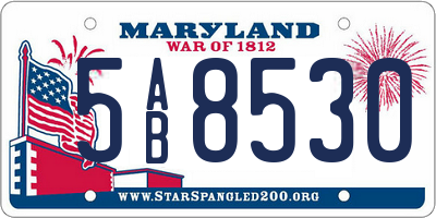MD license plate 5AB8530