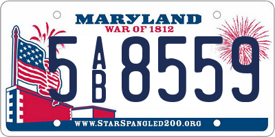 MD license plate 5AB8559