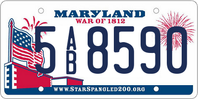 MD license plate 5AB8590