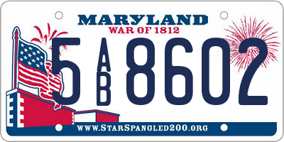 MD license plate 5AB8602