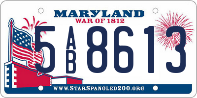 MD license plate 5AB8613