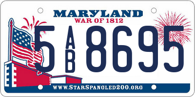 MD license plate 5AB8695