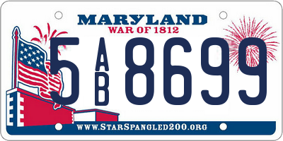 MD license plate 5AB8699