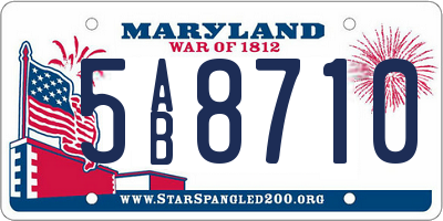 MD license plate 5AB8710