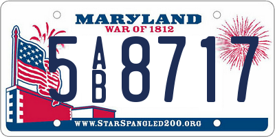 MD license plate 5AB8717