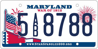 MD license plate 5AB8788