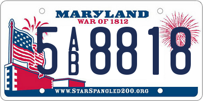 MD license plate 5AB8818