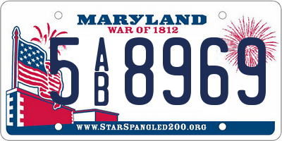 MD license plate 5AB8969