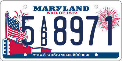 MD license plate 5AB8971