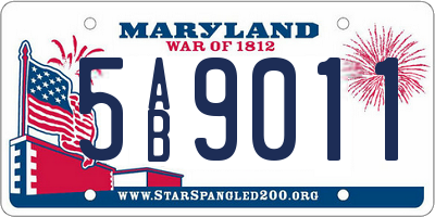 MD license plate 5AB9011