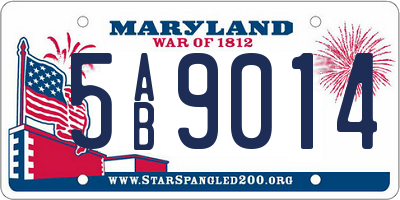 MD license plate 5AB9014