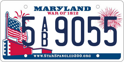 MD license plate 5AB9055