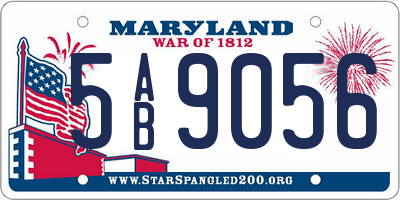 MD license plate 5AB9056