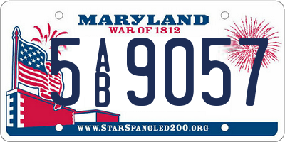 MD license plate 5AB9057