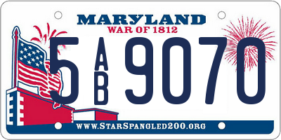MD license plate 5AB9070