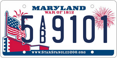 MD license plate 5AB9101
