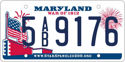 MD license plate 5AB9176