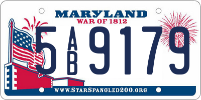 MD license plate 5AB9179