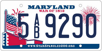 MD license plate 5AB9290