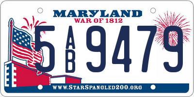 MD license plate 5AB9479