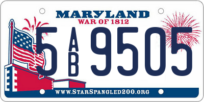 MD license plate 5AB9505