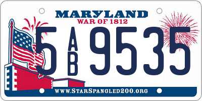 MD license plate 5AB9535