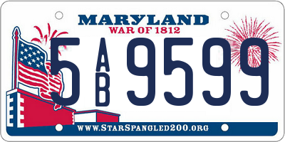 MD license plate 5AB9599