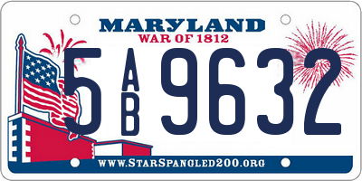 MD license plate 5AB9632