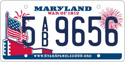 MD license plate 5AB9656