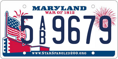 MD license plate 5AB9679