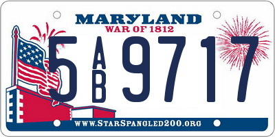 MD license plate 5AB9717