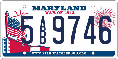 MD license plate 5AB9746