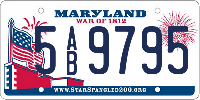MD license plate 5AB9795