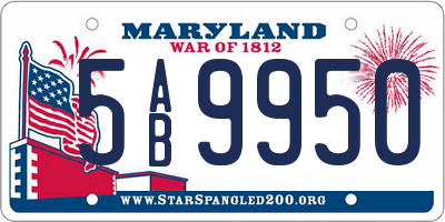 MD license plate 5AB9950