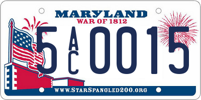 MD license plate 5AC0015